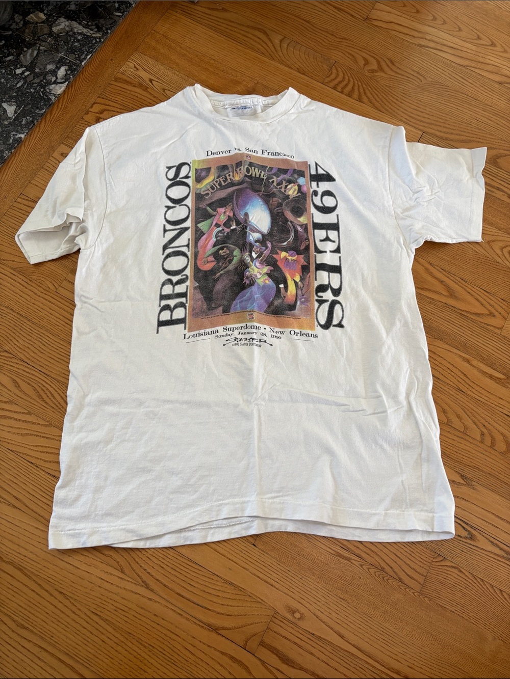 Vintage 1990 Super Bowl XXIV Broncos vs. 49ers Salem Sportswear T-Shirt XL